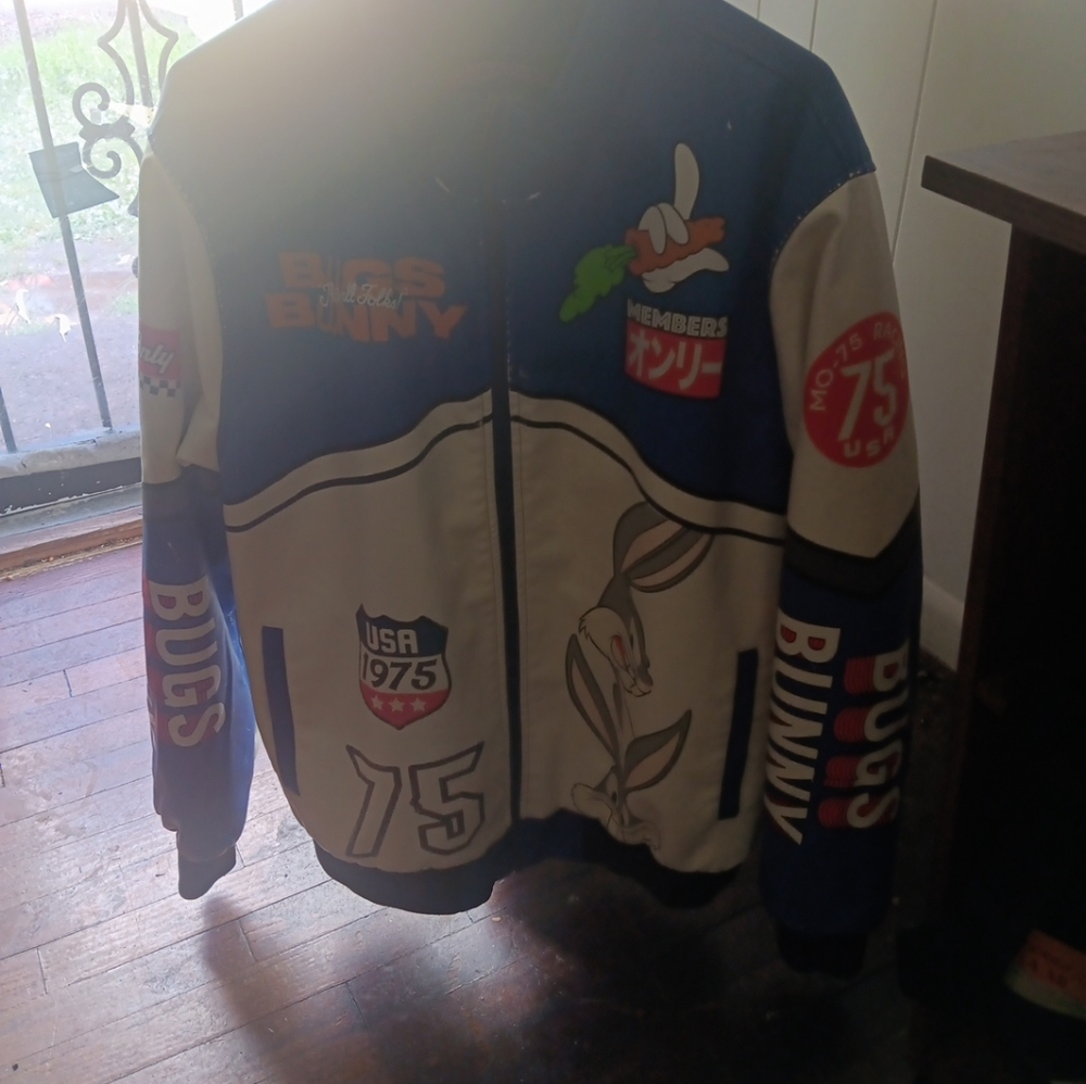 Warner Bros. Looney Tunes Blue Jacket with Red Logo